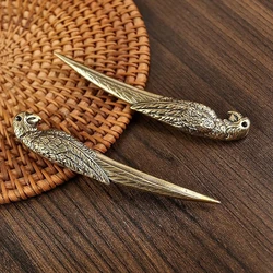 1Pc Vintage Copper Parrot Shape Tea Knife Handmade Teaware Tea Drinking Office Tea Ceremony Accessories