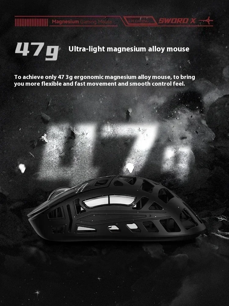 Imagem -05 - Wanling-sword x Wlmouse Mouse sem Fio 8k Liga de Magnésio Dual Mode Sensor Paw3950 Gaming Mouse Acessórios pc Gamer Office Gift