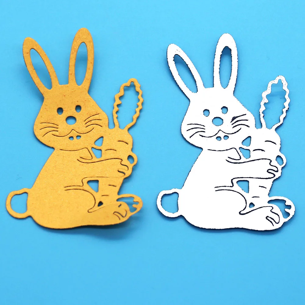 

Rabbit Carrot Metal Cutting Dies 2025 Scrapbooking Die Cut Mold Album Decor Paper DIY Craft Handmade Slimline Die Mould Template