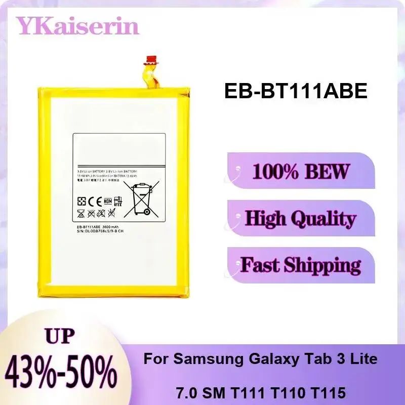 

Tablet Battery EB-BT111ABE 3600mAh For Samsung Galaxy Tab 3 Lite 7.0 SM T111 T110 T115