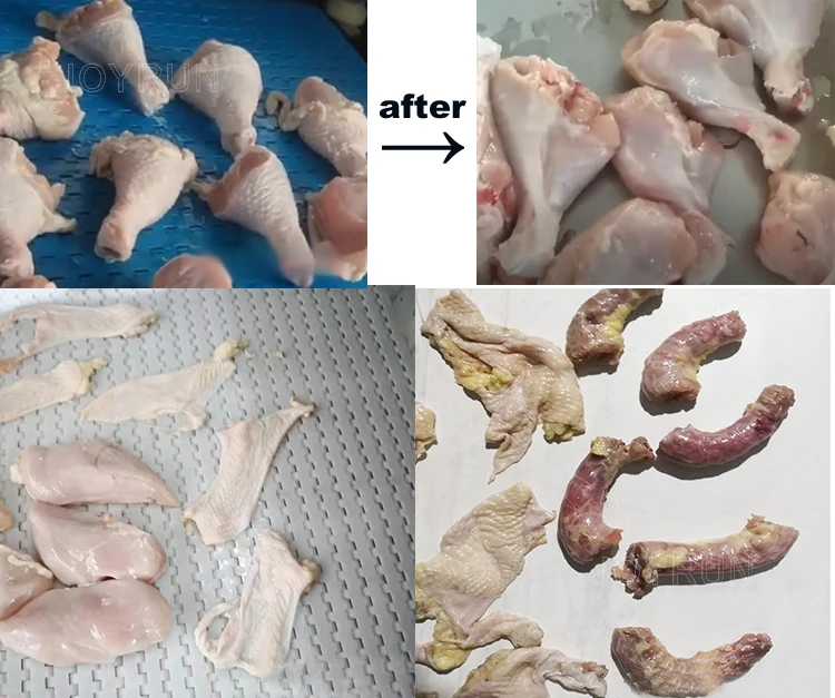 Cost Effective Chick Duck Legs Skinning Machine Drumstick Peeler Chicken Necks Skin Removing Machine Peeling Integrity Rate 99%