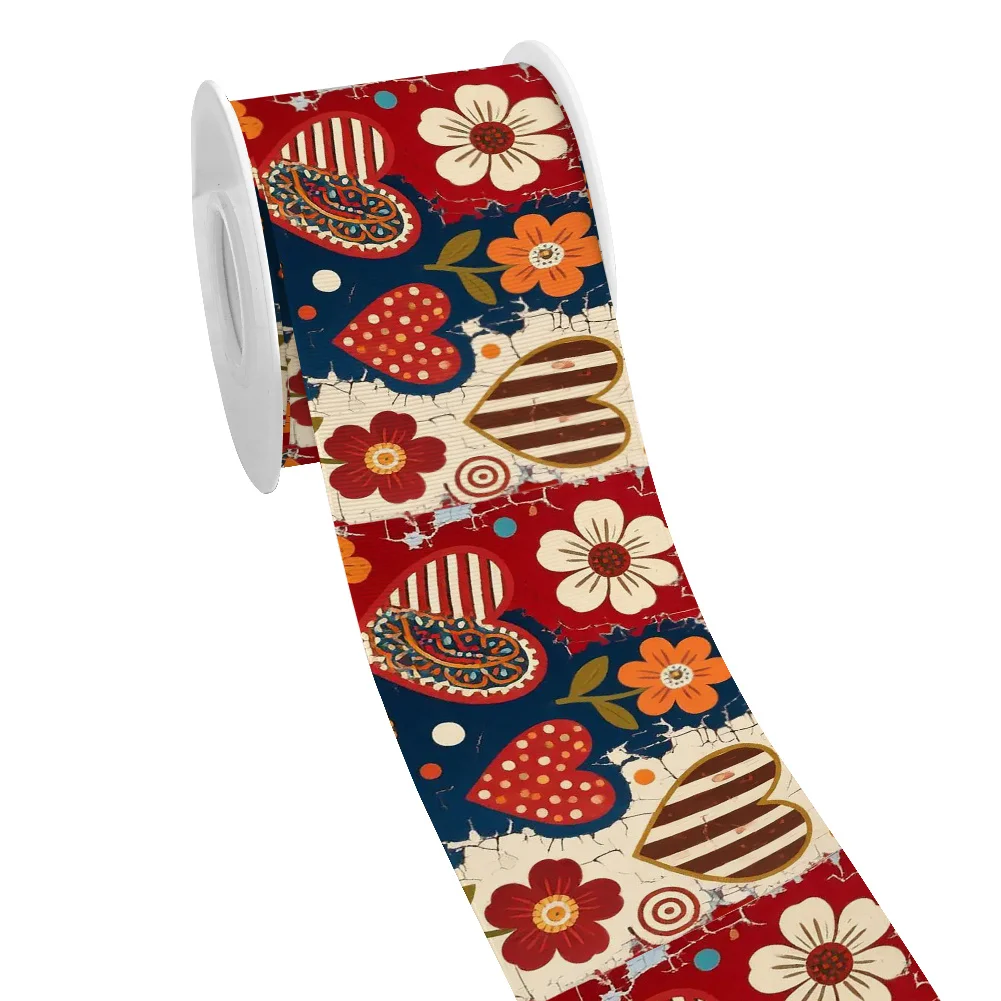 Thanksgiving Day 5yards Printed Fallen Leaves Autumn Grosgrain Ribbon for Cheer Bows DIY Girl Headwear Hair Bows Satin Ribbon