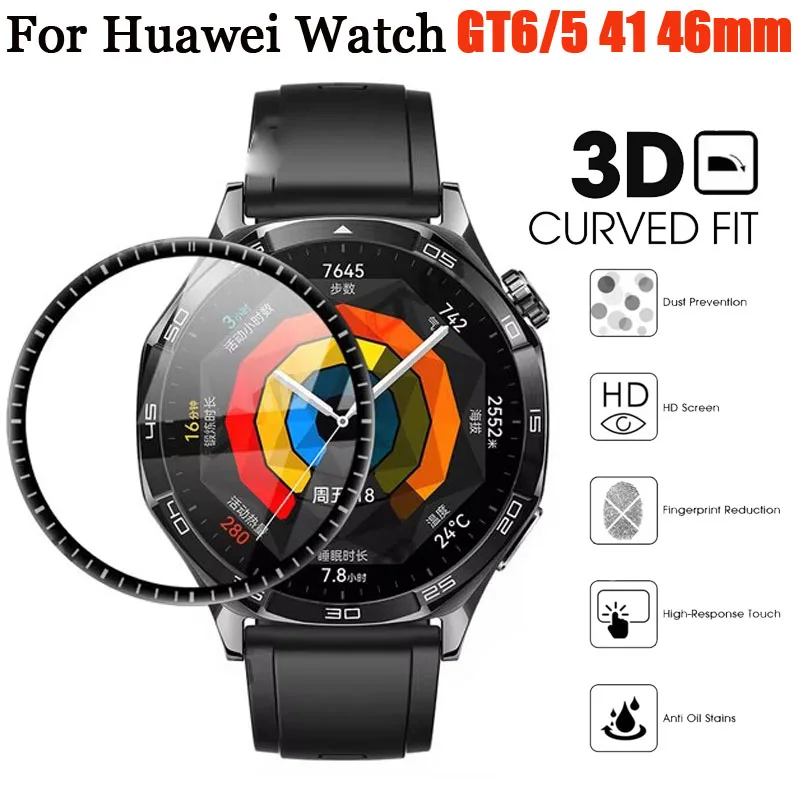1-3PCS Screen Protector For Huawei Watch GT6 GT5 41mm 46mm Not Glass Watch Anti-scratch Films For Huawei Watch GT6/5 41mm 46mm ﻿