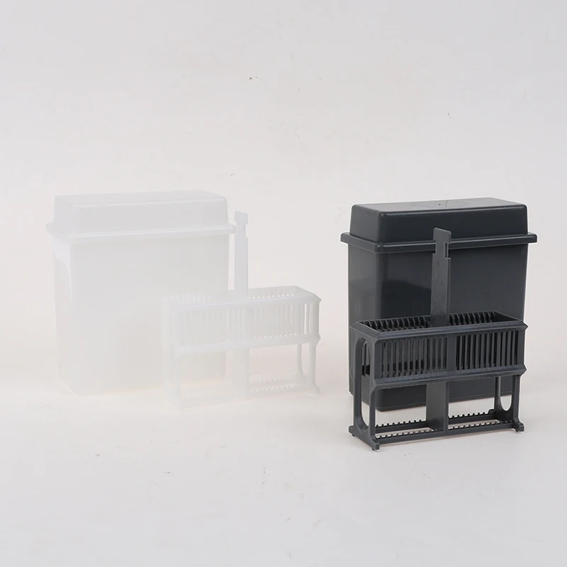 24 Slots Staining Jar Rack For Microscope Slides,Slides Staining Rack Dish Set