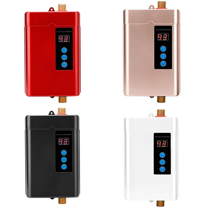 

Digital Electric Water Heater Instantaneous Tankless Water Heater For Kitchen Bathroom Shower Hot Water Heater US Plug