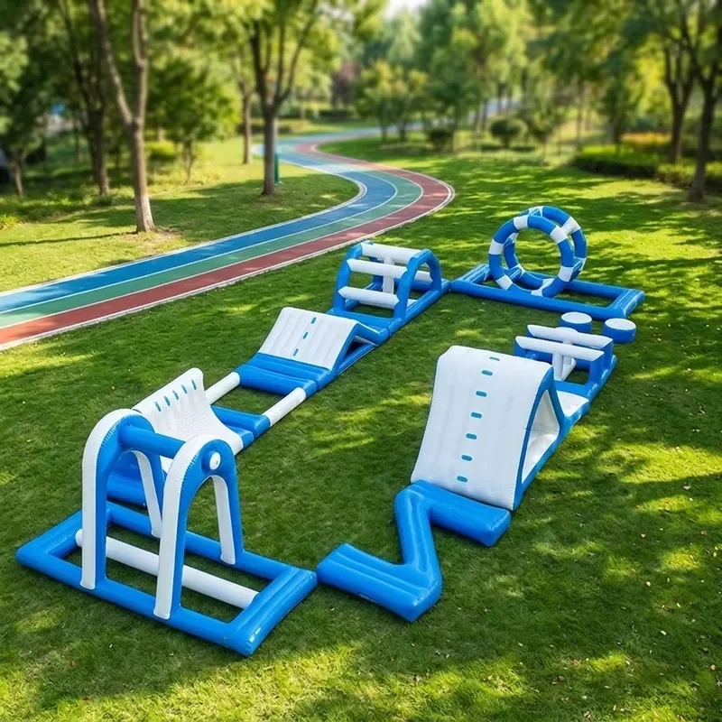 Outdoor PVC Inflatable Water Obstacle Park Competitive Events Large Water Amusement Park Games Water Play Equipment