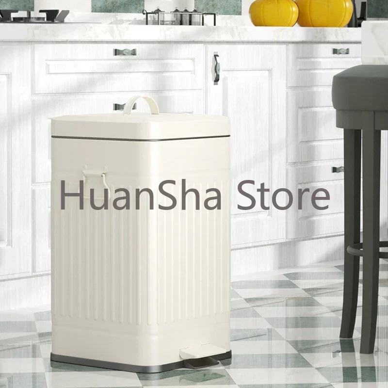 Waterproof Deodorant Metal Trash Can Big Original Paper Basket Garbage Bin Garbag Wast Recycle Cubo De Basura Kitchen Trash Bin