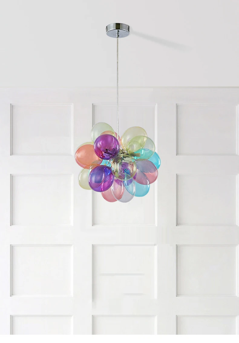 Romantic Pendant Light E14 G9 Bulb Purple Blue Green Yellow