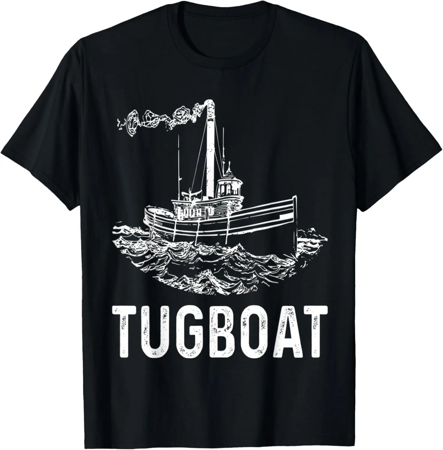 

Retro Tugboat Shirt Vintage Tug Boat Boating Marina Ocean T-Shirt