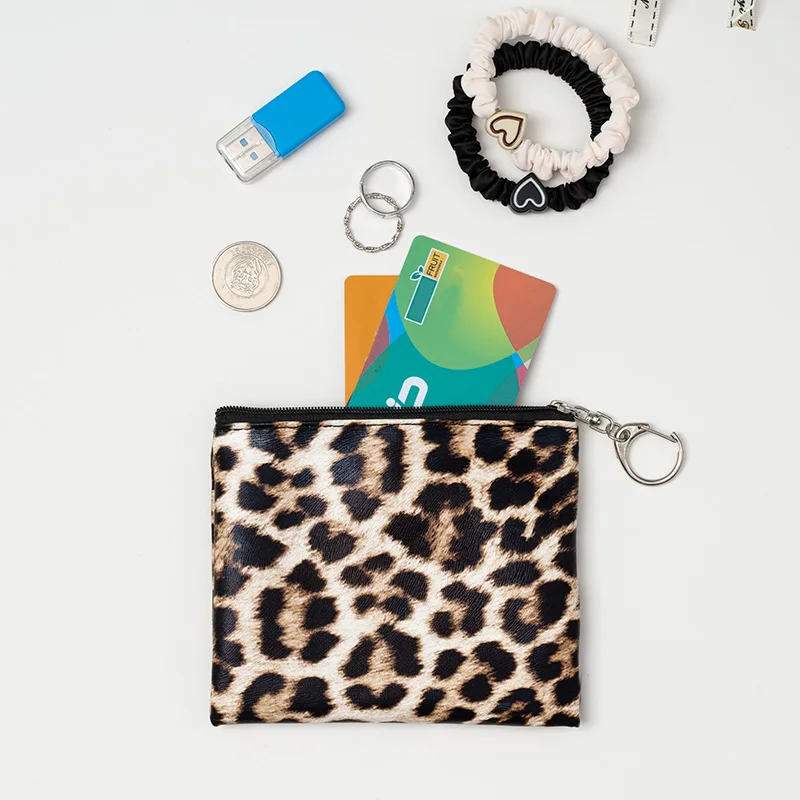 Stylish Leopard Print  Travel Organizer Simplicity Long Zipper Makeup Bag for Everyday Use