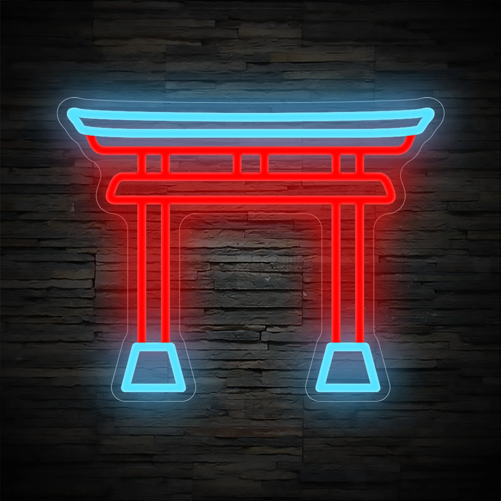 

Japanese Torii Gate LED Neon Sign USB Powered for Store Restaurant Cuisine Store Bedroom Living Room Dessert Shop Wall Decor