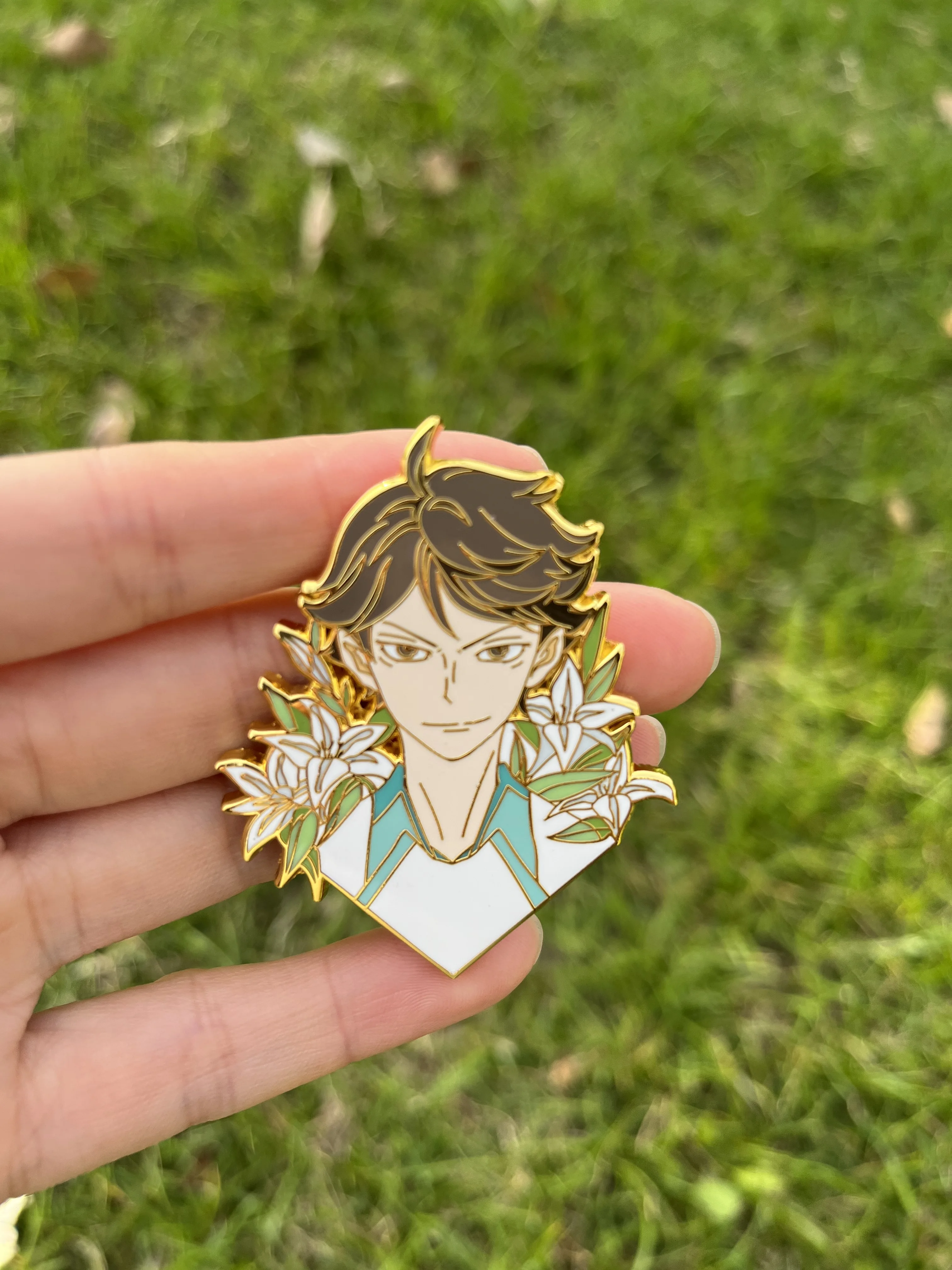 Haikyuu Anime Enamel Pins Brooch Hinata Tobio Oikawa 55mm Hard Enamel Badge Fashion Lapel Jewelry Kids Friends Birthday Gifts