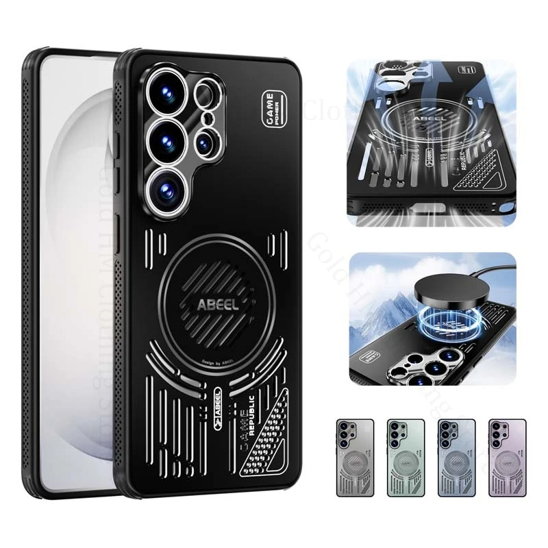 Heat Dissipation Cooling Alumium Hollow Case For Samsung S26 S25 Ultra 5G Magnetic Magsafing Cover For Galaxy S25 Edge S26 Plus