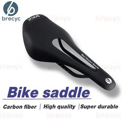 Brecyc Black Full Carbon Fiber Road Bike Saddle, Matte Black, Lightweight Seat Cushion, Bike Accessories