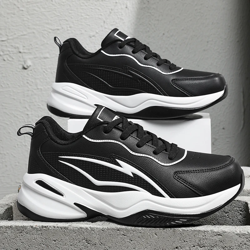 Men's casual racing sports shoes four seasons non-slip outdoor running shoes students plus size breathable light speed sneakers