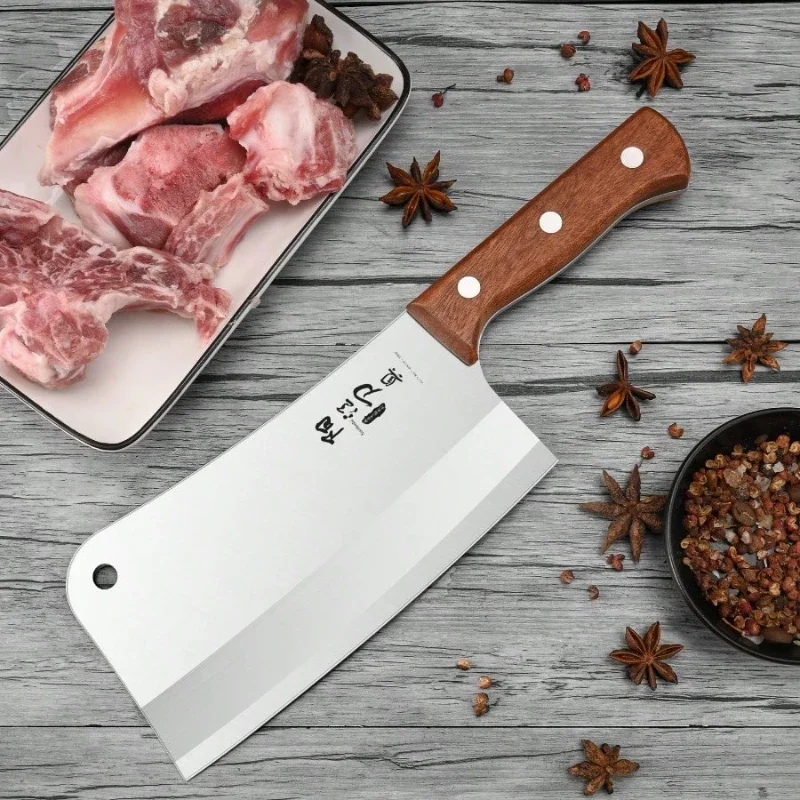 Cuchillo de cocina para el hogar, cuchillo de acero inoxidable, corte afilado de verduras, corte de carne, hueso pequeño, accesorios de cocina