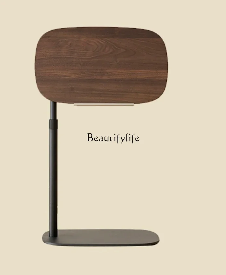 

pg45Adjustable Black Walnut Rotating Bedside Side Table Solid Wood Small Table Mobile Coffee Table