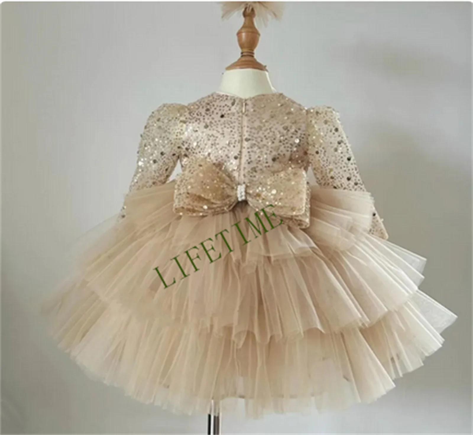 Robe de demoiselle d'honneur pour filles, robe de Rhen tulle à paillettes, robes de princesse pour mariage, olympiques élégants pour fête d'anniversaire