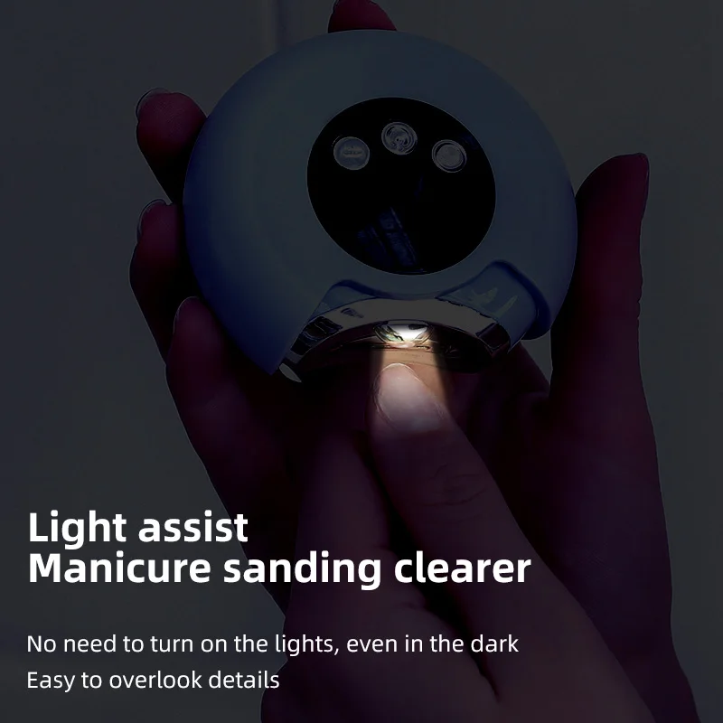 Cortauñas eléctrico para pulir y pulir con cortauñas automático ligero, cortador de uñas recargable, manicura para bebés y adultos