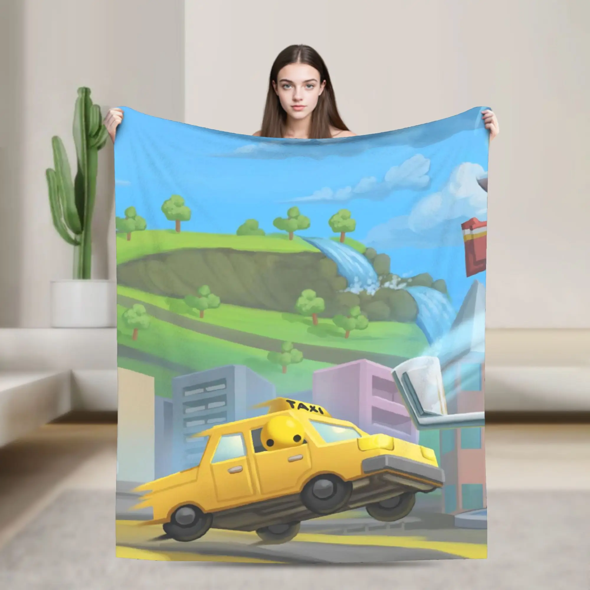 W-Wobbly Lifes Accessories Blanket Super Soft Cozy  Throw Blankets for Sofa 50x60 Inches Multiple Sizes Throws And Blankets