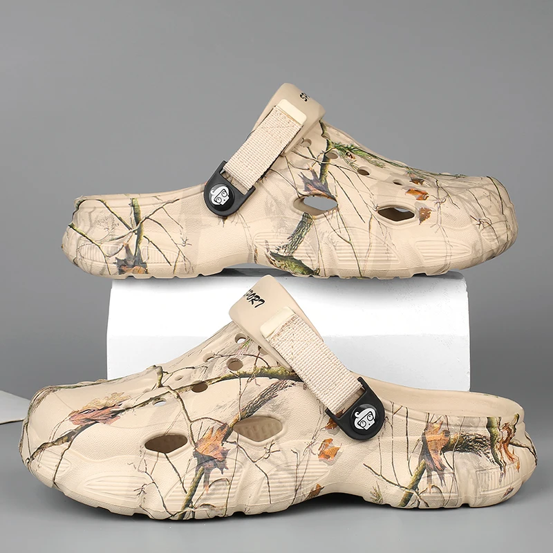 

Men's Summer Comfortable Large Size Sandals Beach Shoes Wear-Resistant Casual Hole Hole Shoes Trendy Outdoor Slippers