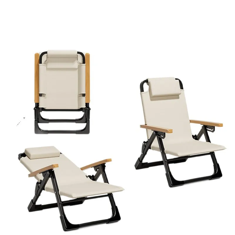 Seal chair camping chair lunch break recliner outdoor folding portable picnic new seat and sleep beach chair