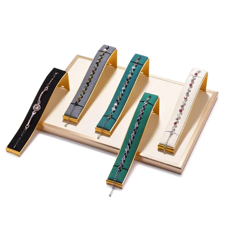 

Metal microfiber bracelet watch display stand jewelry display props showcase counter jewelry storage decor