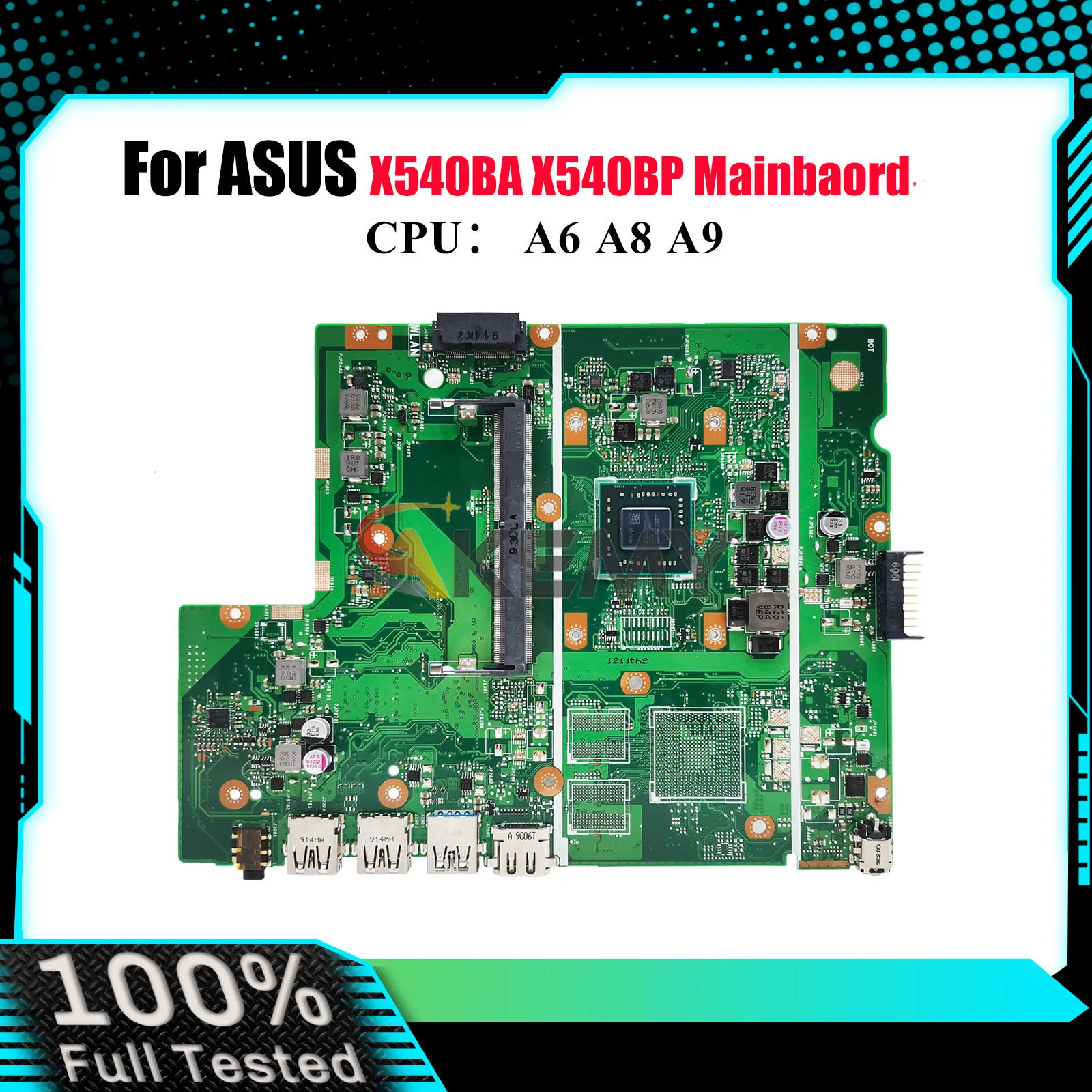 

X540BP Материнская плата для ноутбука ASUS VivoBook A540B X540B F540B X540BP R540B X540BA D540B Материнская плата для ноутбука с процессором A6 A8 A9 stk