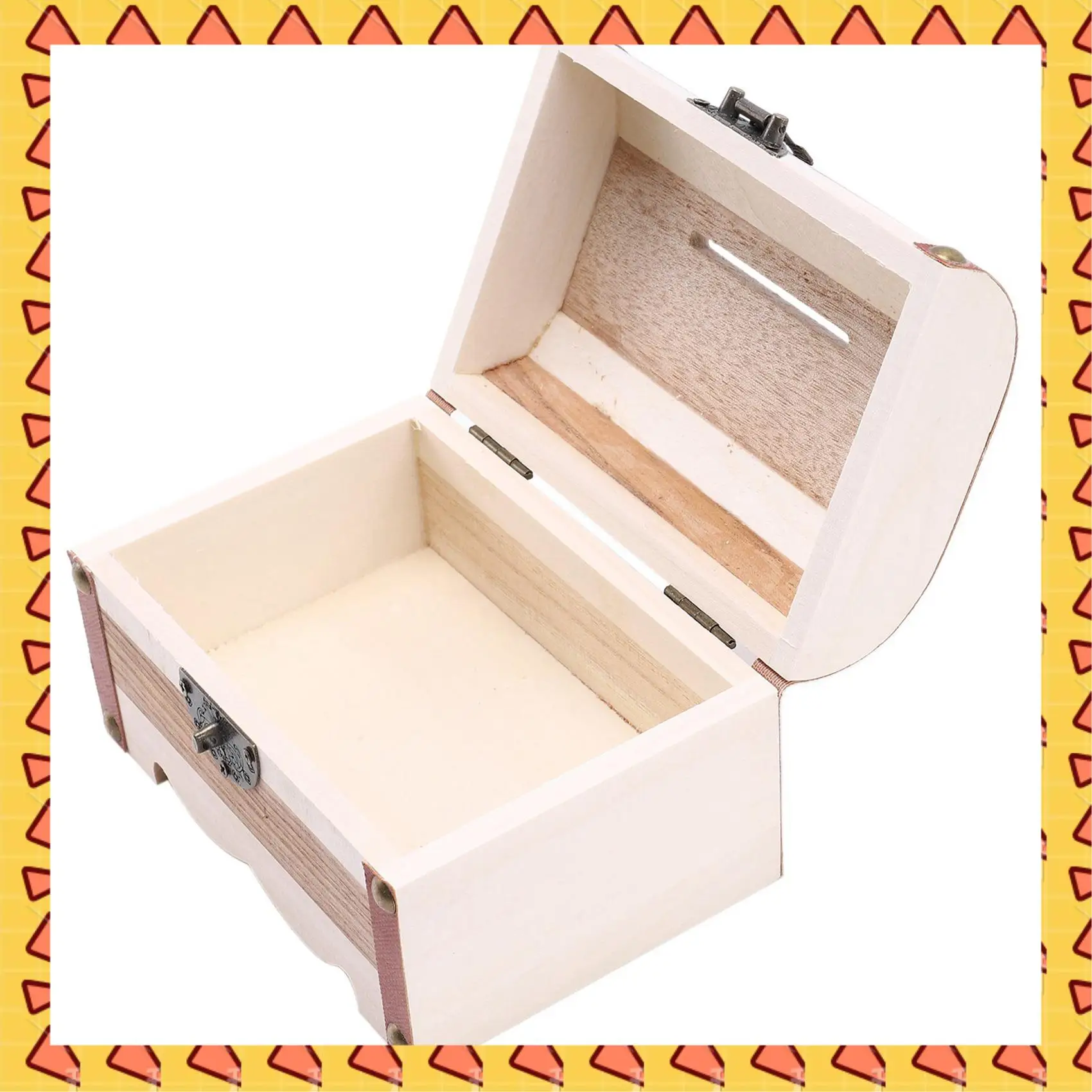 A008 2PC Wooden Piggy Bank Safe Money Box Savings With Lock Wood Carving Handmade Coin Storage Box High Quality