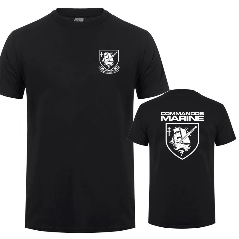 French Special Operation Forces Commandos Marine T Shirt Summer Men Cotton Short Sleeve Tops Tee OT-026