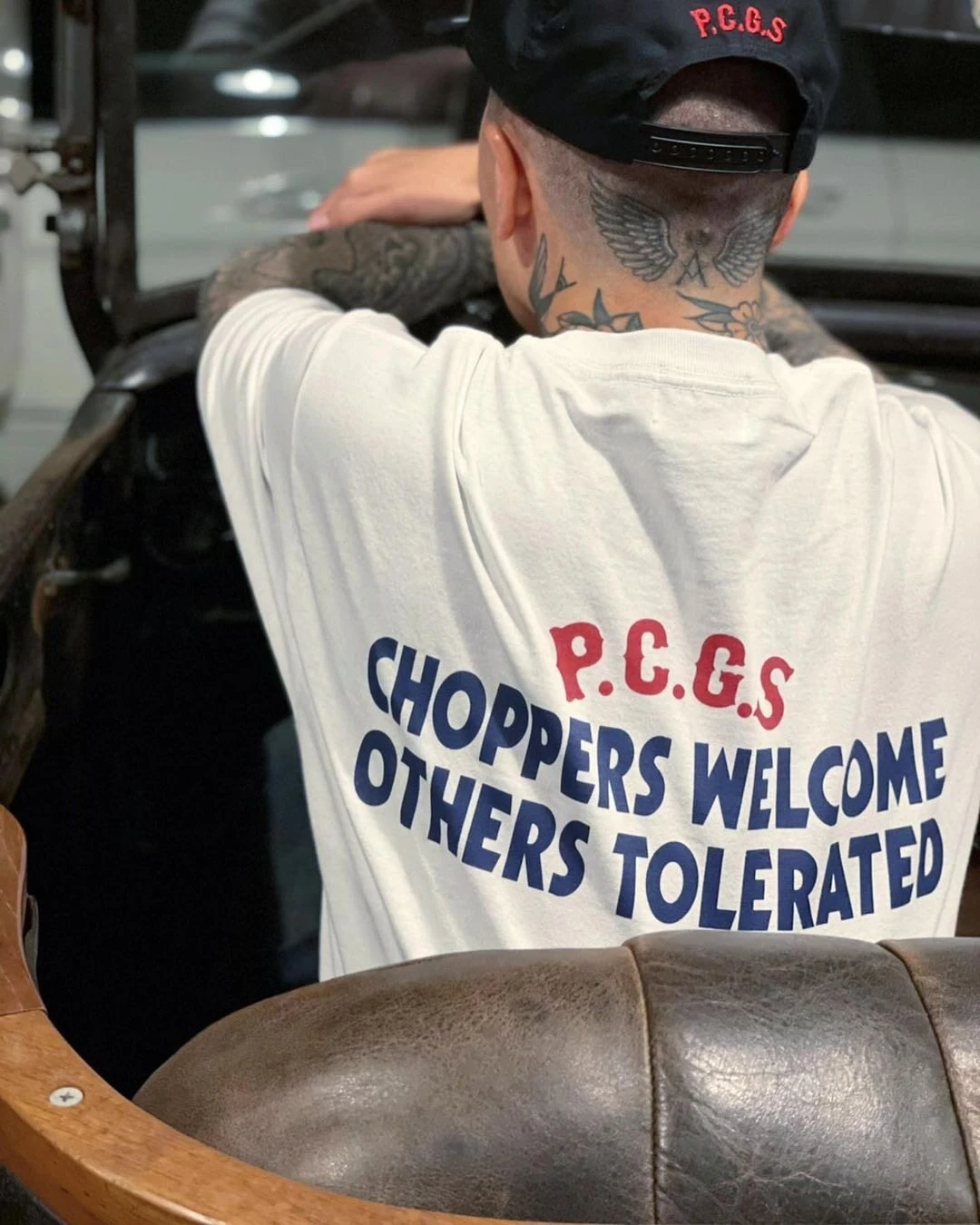 Japanese Pork 2026 Chop Round-neck Loose T-shirt Chopper Motorcycle Retro Simple Japanese Skateboard Surfing Modification