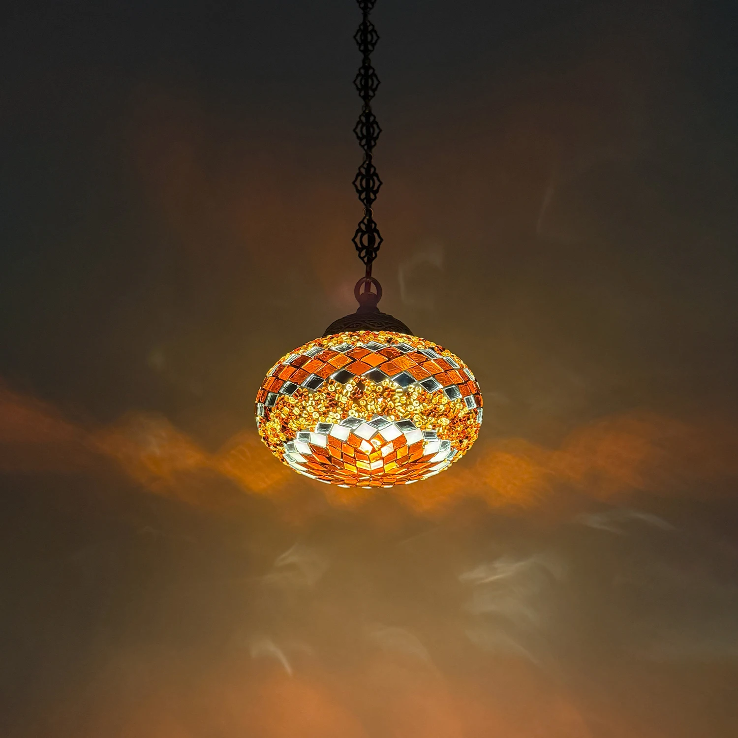 Turkish Mosaic Pendant Lights Vintage Stained Glass Hanging Lamp Restuarant Kitchen Living Room Decoration Bar Indoor Lighting