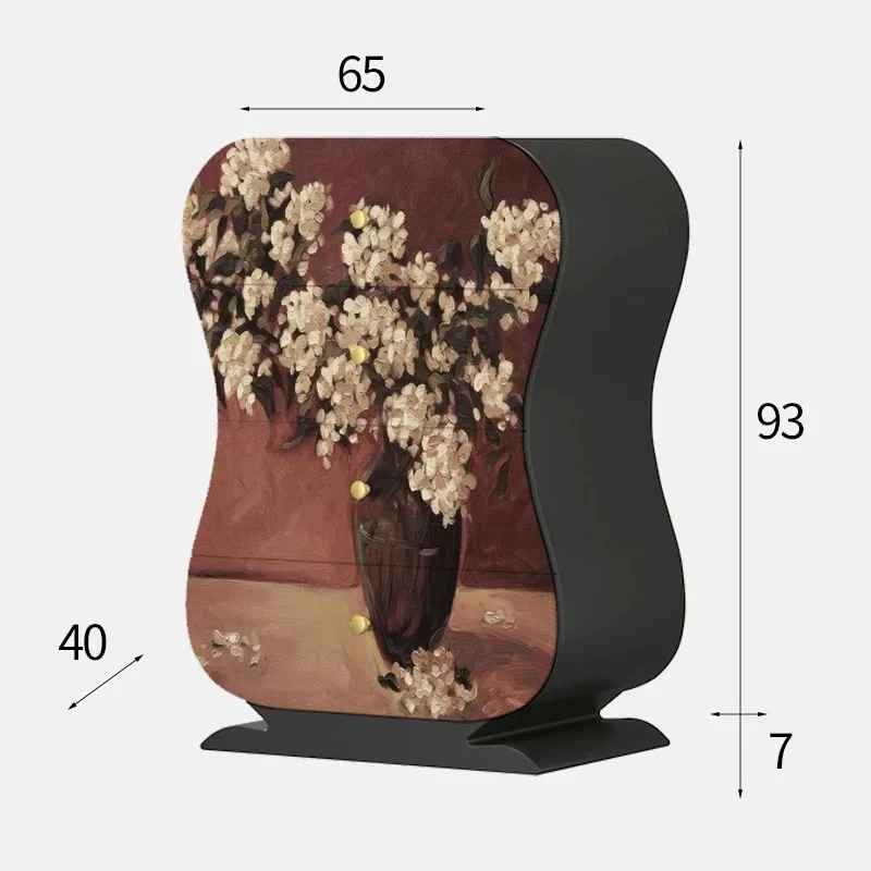 Французская ретро-ваза из цельного дерева, четырехколесный шкаф для гостиной, диван, боковой шкафчик для хранения дома