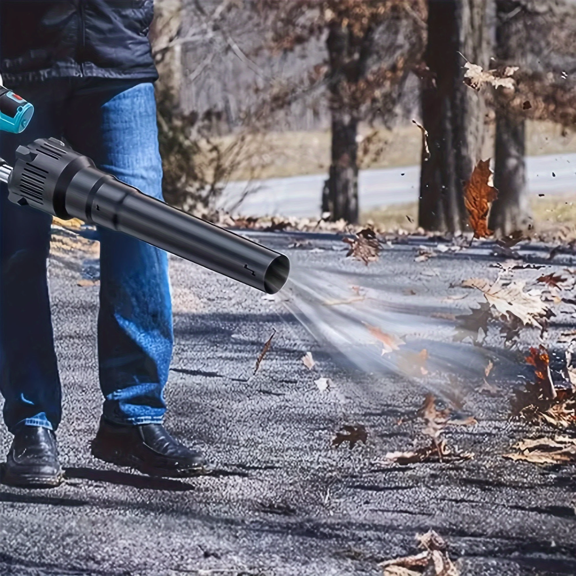 منفاخ أوراق الشجر اللاسلكي منفاخ الهواء الكهربائي أدوات الحدائق اللاسلكية لبطارية ليثيوم ماكيتا 18 فولت 2 في 1 مروحة إزالة الغبار المحمولة