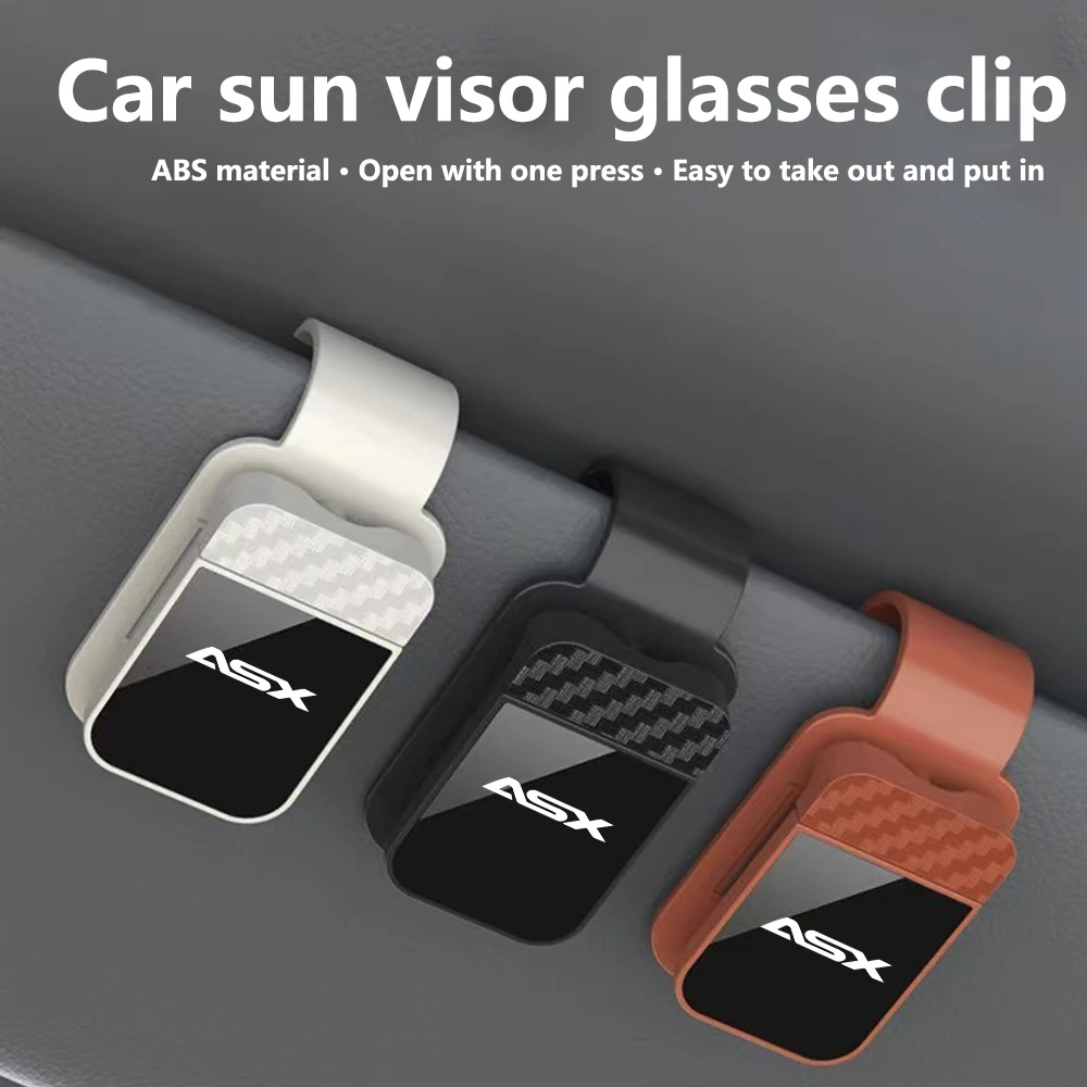 Car Sunglasses Sun Visor Glasses Holder Card Ticket Holder Stable Storage Clips Eyeglasses For Mitsubishi ASX Car Interior