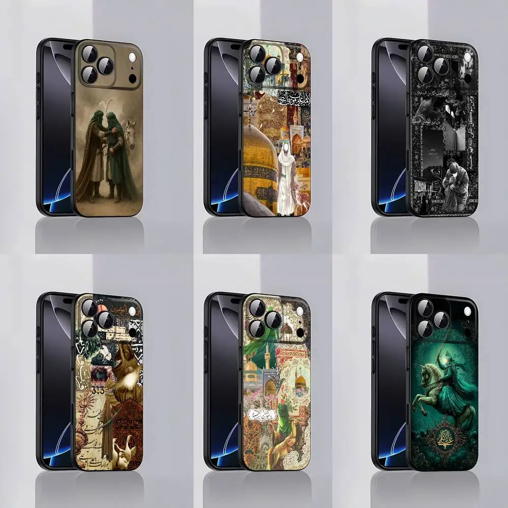 

Imam Hussain Shia Ali Phone Case For iPhone 17,16,15,14,13,12,Pro,Max,Plus,E,SE4,Air,Mini Black Soft Cover