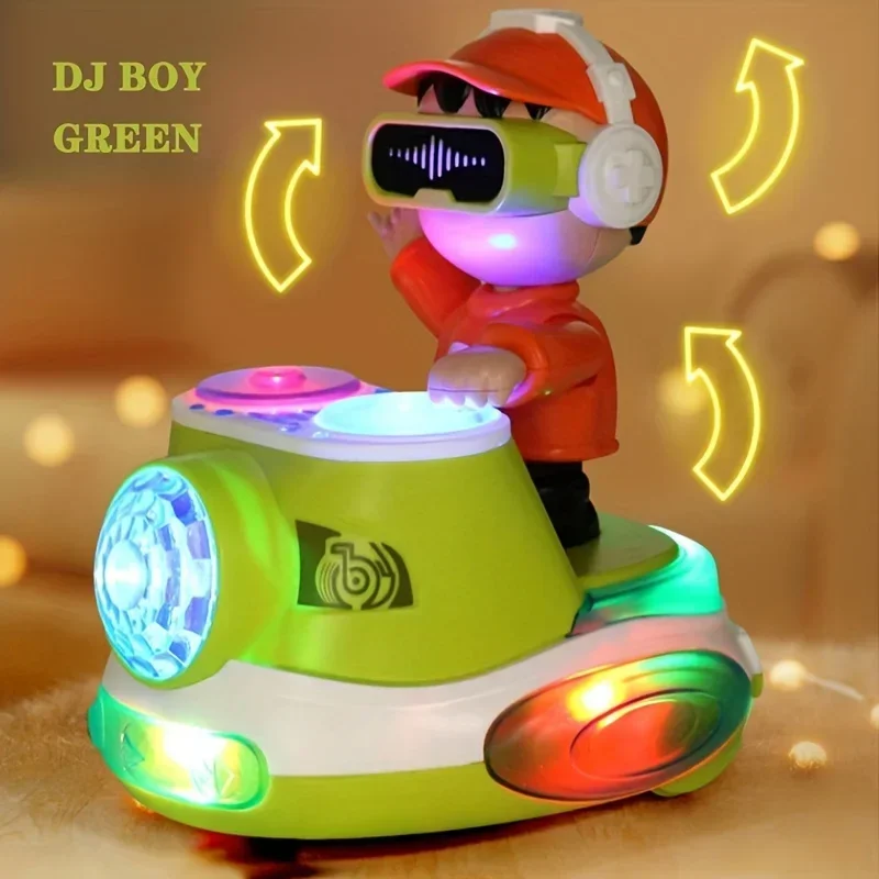 Bouncing DJ Boy Musical Toys for Baby Tummy Time Toy Toddler Early Educational Music Toy Sensory Birthday Gift for Boys Girls