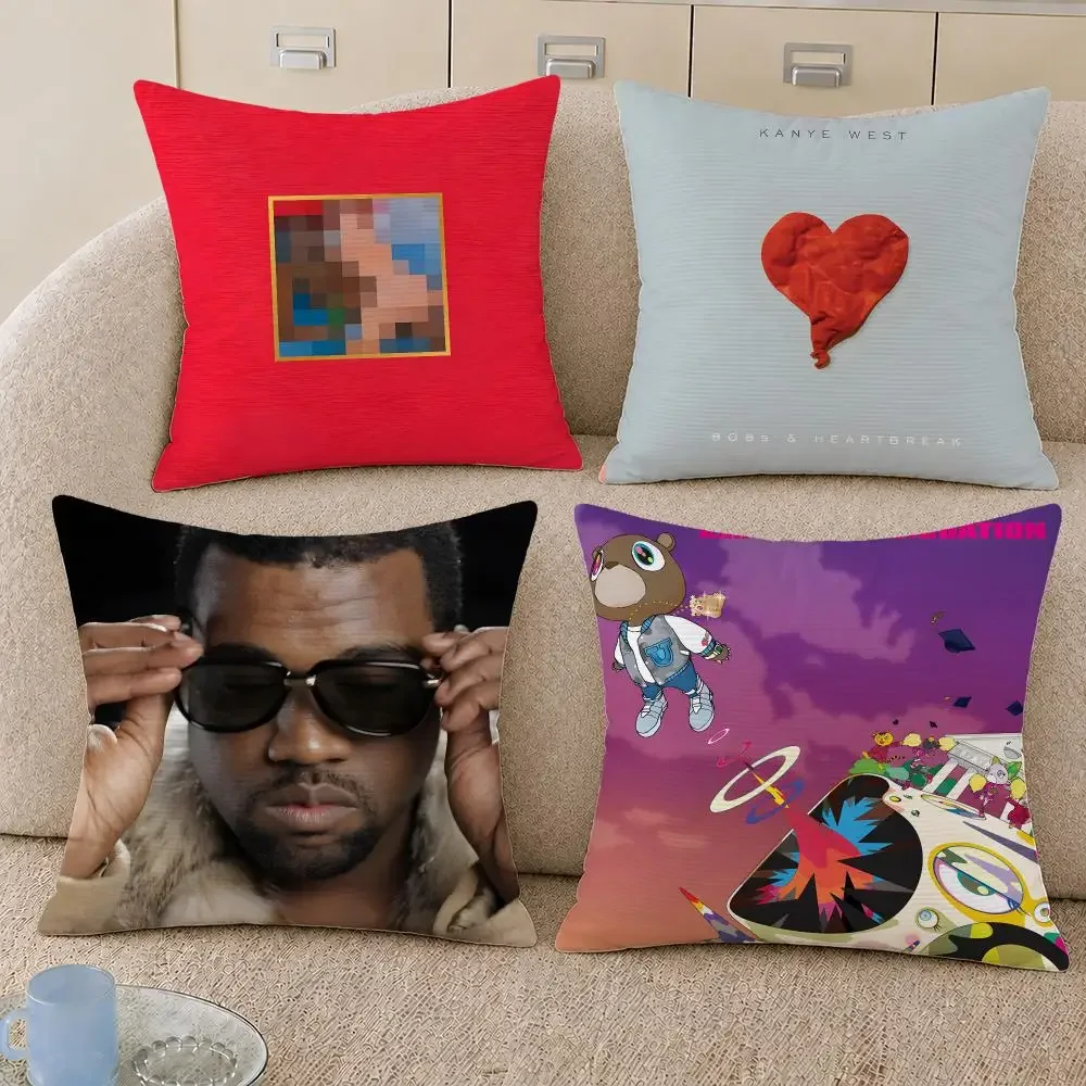 Rapper Kanye West Chicago Rap Yeezus Cushion Cover Decorative Pillowcase Soft Short Plush Cozy Durable Sofa Home Decor Items