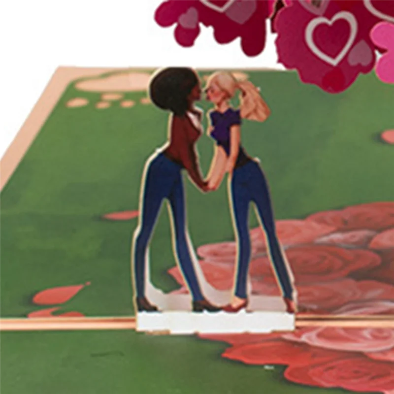 Valentine's Day Up Card, 3D Greeting Card For Valentines Day, Wedding, Anniversary, Engagement, For Man Woman D Easy To Use-