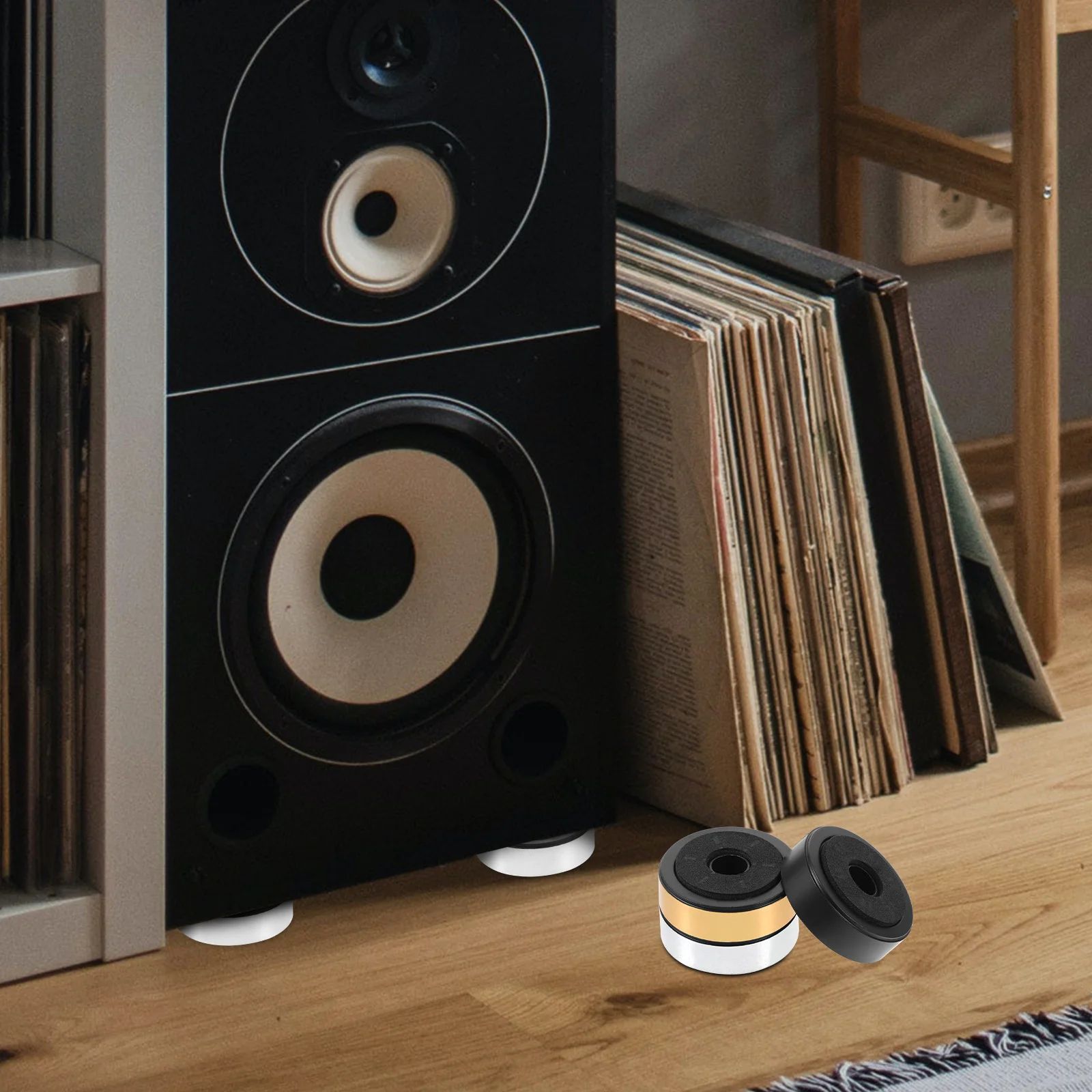 12 قطعة أقدام عزل المتكلم معدات الصوت منصات امتصاص الصدمات لعزل مضخم الصوت في الاستوديو #1