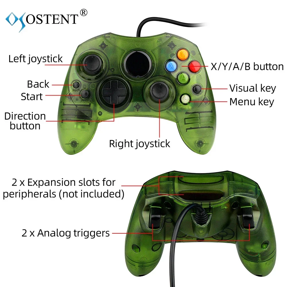 OWLLON Wired Game Controller for Xbox Old Generation Wired Gamepad Gaming Joystick Joypad for Microsoft Xbox