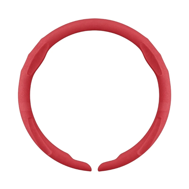 Sweat-Absorbent Steering Wheel Cover with Open-Ended Slip-On Structure, Thin Profile, Removable Design, and No-Tool Installation