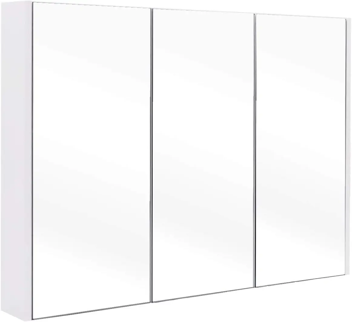 

Mirrored Medicine Cabinet, Large Wide Wall Mounted Storage Cabinet with 3 Mirror Doors & Adjustable Shelf, 36 x 4.5 x 25.5 Inch