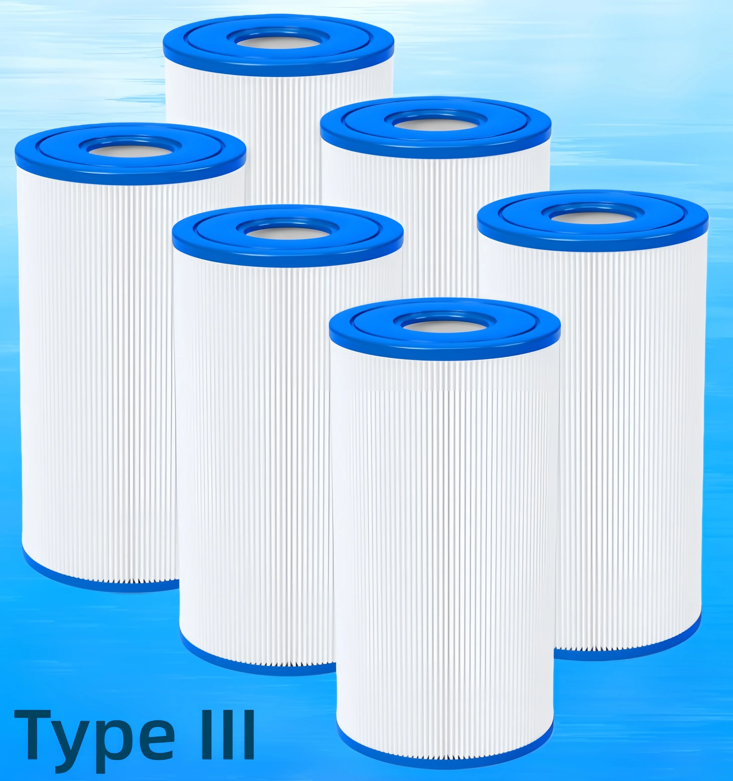 

Filter Cartridge for Swimming Pools, Pool Filters for Type III, Intex Type A/C, 29000E, 59000E, Filter Cartridges 58012