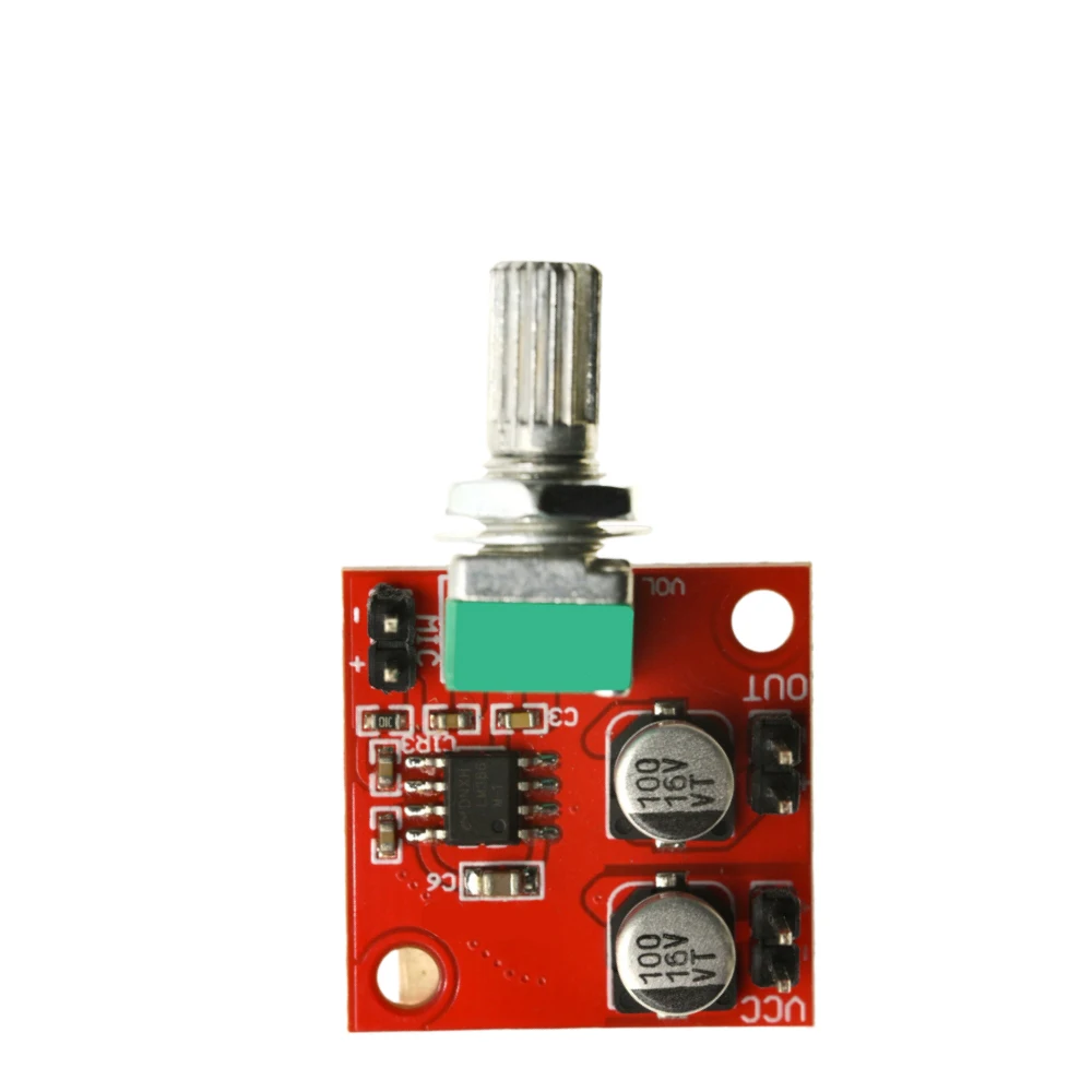 LM386 Elektret-Mikrofon-Audioverstärkerplatine DC 4-12V 20X-200X Einstellbare Verstärkung Kopfhörer-Lautsprecher-Verstärkermodul – Detail 3