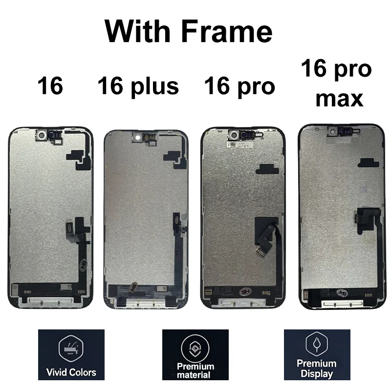 OLED para iPhone 16 LCD 16 Plus pantalla táctil digitalizador ensamblado, para iPhone 16 Pro LCD 16 Pro Max LCD INCELL repuesto 6