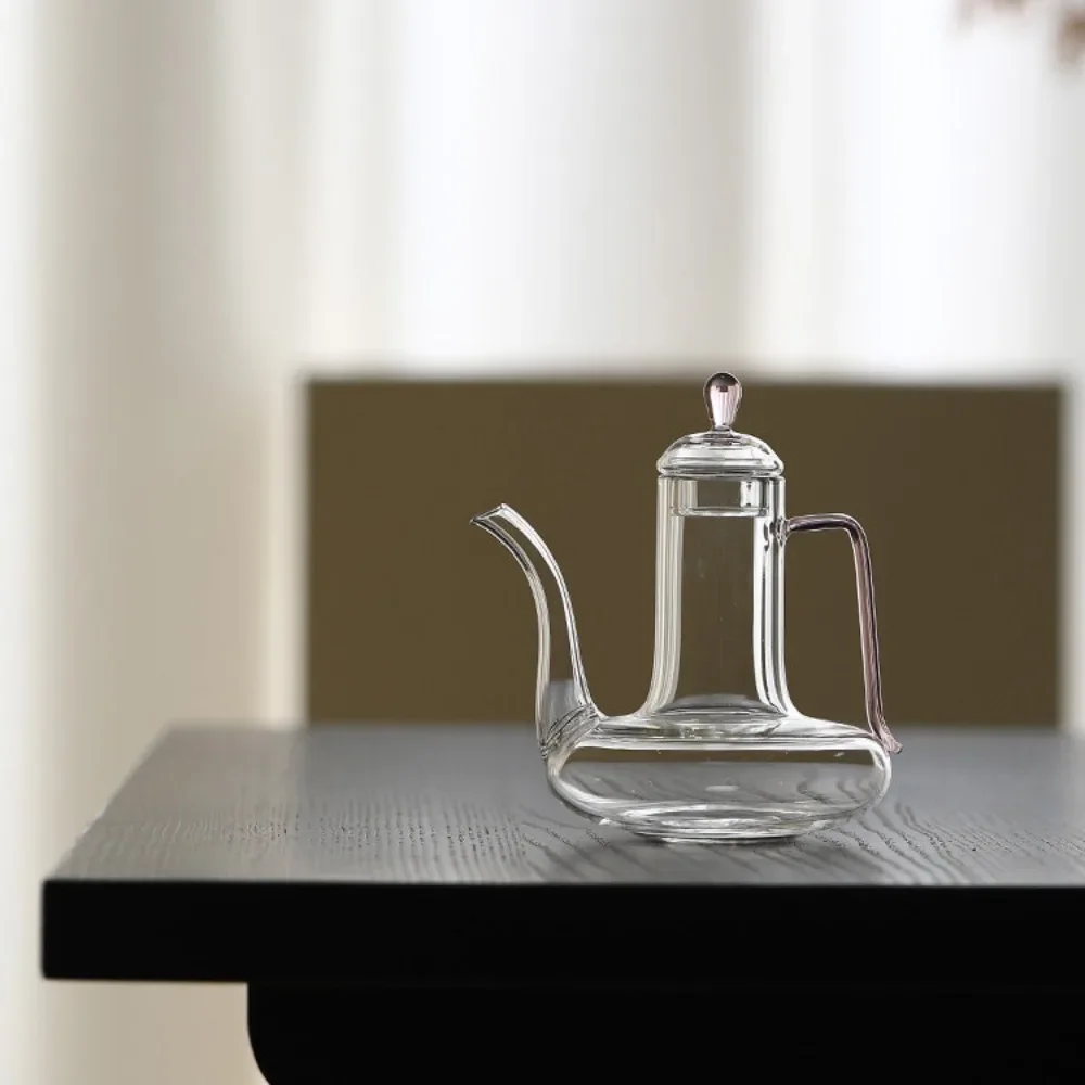 High Temperature Resistant Teapot Transparent Glass Green Tea Coffee Cold Kettle Table Decoration Glass Tea Set Home Decoration