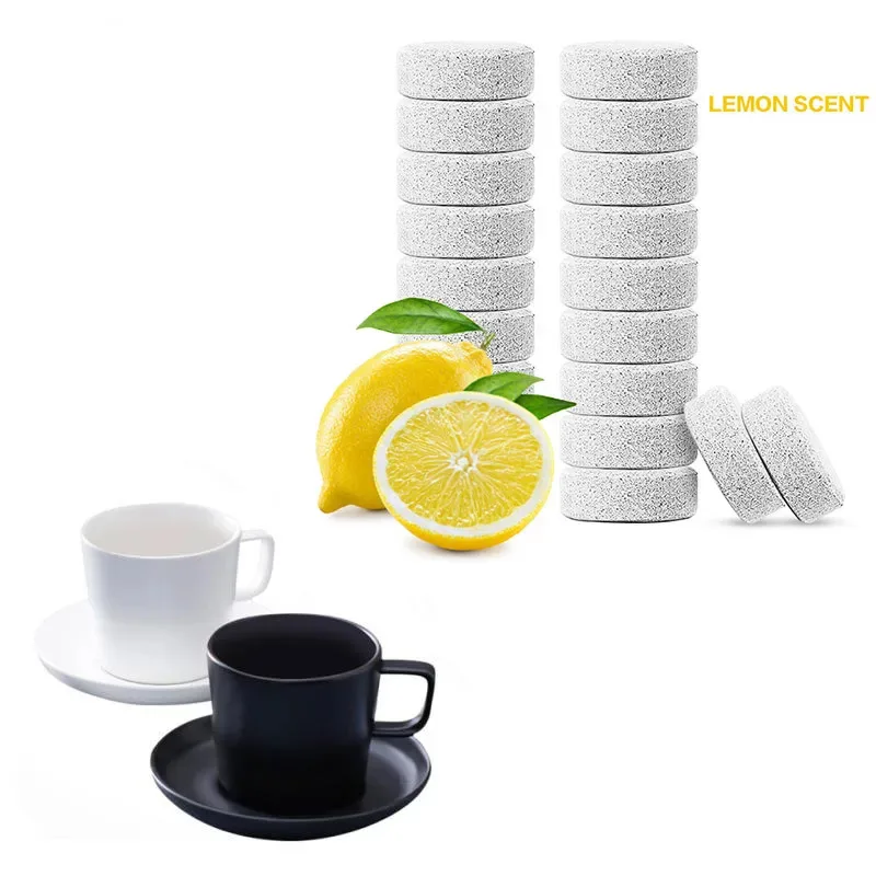 1-30pcs Machine Cleaning Tablet Effervescent Tablet Descaling Agent All-Purpose Cleaner Home Cleaner Tools Kitchen Accessories