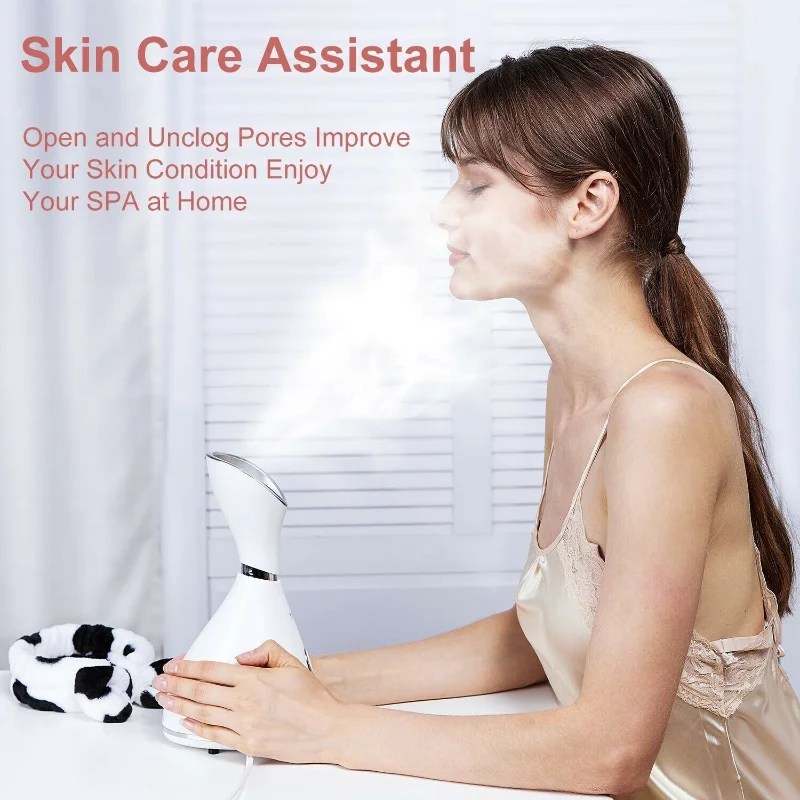 Facial Steamer Nano Ionic Facial Steamer Sauna Facial Spay Spa Mist Sprayer Ozone Vapor Home Humidifier Personal Skin Care Tools