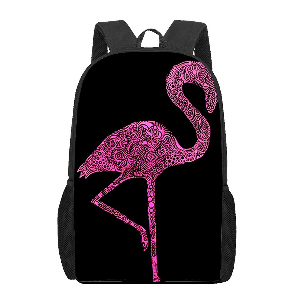 Red Beautiful Flamingo bird 3D Print School Bags for Teenager Boys Girls Unique Children Kids zaino Book Bag Student Bookbag